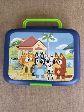 Bluey Lunchbox Case - Blue and Lime Green